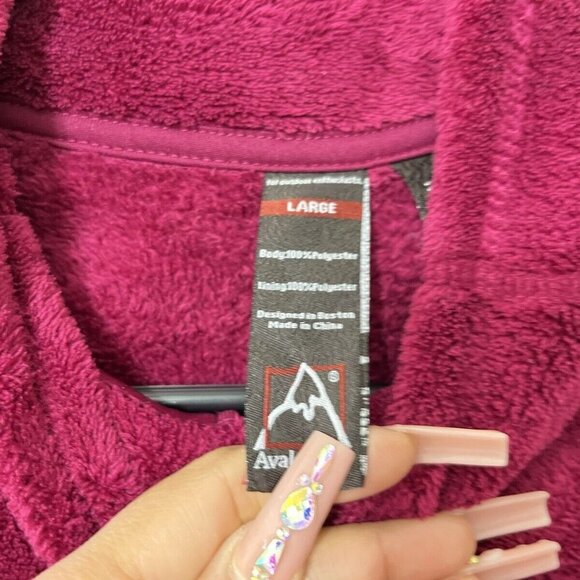 Avalanche Womens Thermal Plush Fleece Jacket Rasberry Color Size L - Picture 5 of 7